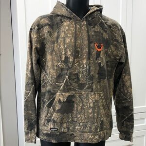 Huntshield Camo Hoodie Deer Antler Logo Realtree Timber | Men’s Small